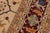 1990s Shabby Chic Beige/Wine Red Wool Rug - 9'1'' X 11'5'' For Sale - Image 5 of 10