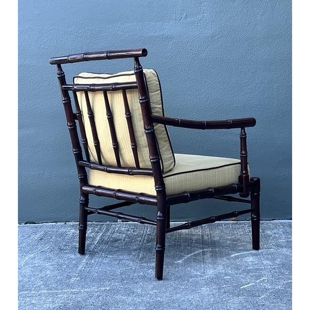 Vintage Vanguard Carved Bamboo Lounge Chair For Sale In West Palm - Image 6 of 12