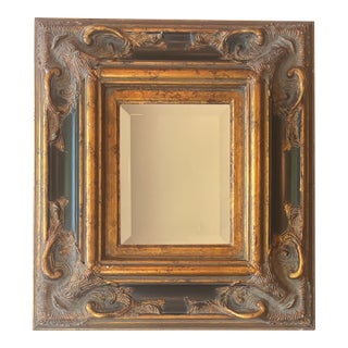 Spanish Baroque Gold and Black Mirror, Late 20th Century For Sale
