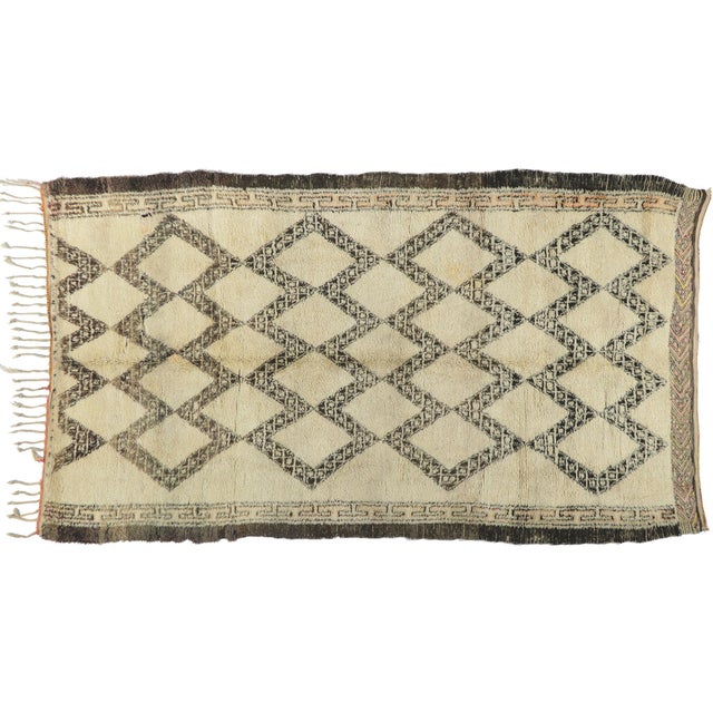 Vintage Moroccan Beni Ourain Rug, 06'05 X 10'10 For Sale - Image 10 of 10