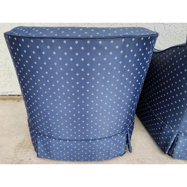 Vintage Hollywood Regency Accent Slipper Armchairs Pair For Sale - Image 15 of 18