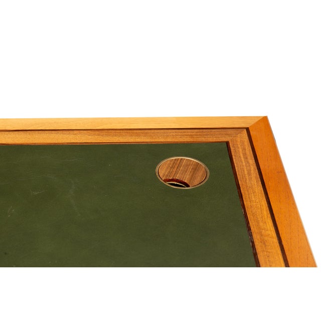 Wood Very Fine English Walnut and Ebony Pedestal Desk by David Linley For Sale - Image 7 of 14