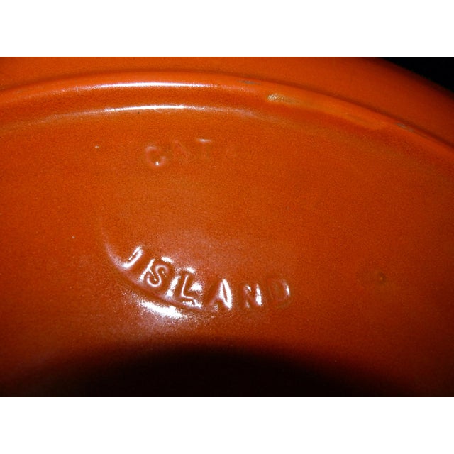 Arts & Crafts 1930 Catalina Island Pottery Red Clay Monumental Charger Toyon Red 18" For Sale - Image 3 of 10