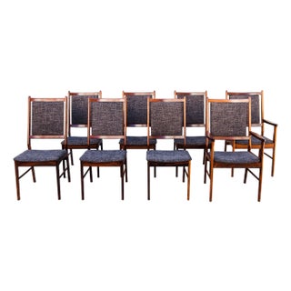 1970s Danish Mid Century Modern Rosewood Dining Chairs by Spottrup - Set of 8 For Sale
