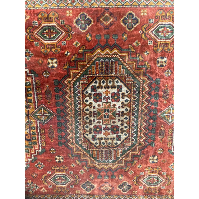 Antique Wool Rug with Designs on Red Background, 1900s For Sale - Image 5 of 10
