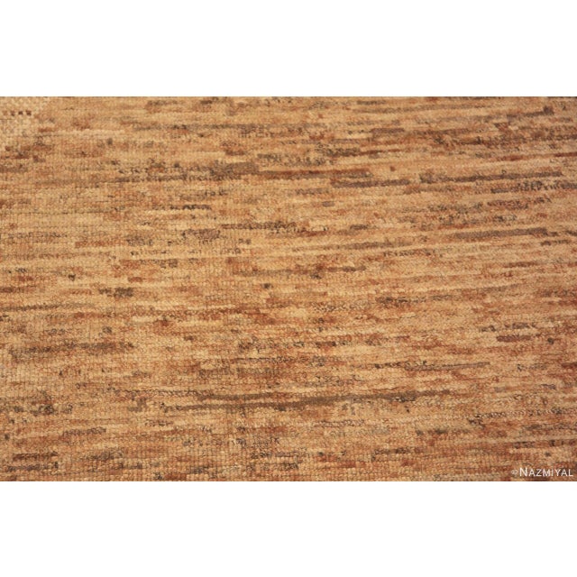 2020s Minimalist Tribal Primitive Design Rust Tones Modern Area Rug For Sale - Image 5 of 5