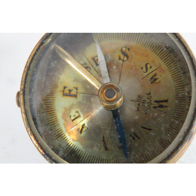 Metal Pocket Compass Made in France Early 20th Century Boussole 4490b For Sale - Image 9 of 11