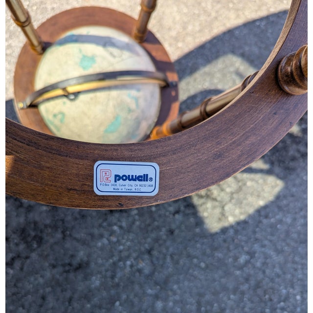 Mid Century Terrestrial Wood Standing Floor Globe For Sale - Image 9 of 9
