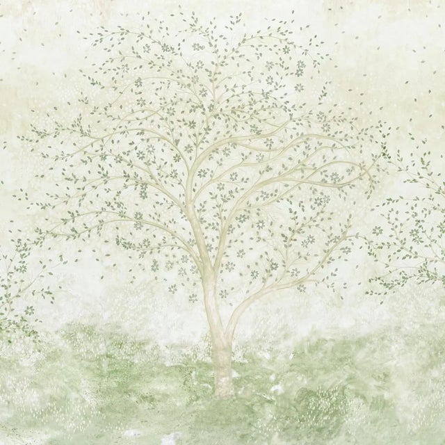 Contemporary Schumacher X Colette Cosentino Psalm 3 Panel Set In Alabaster For Sale - Image 3 of 6
