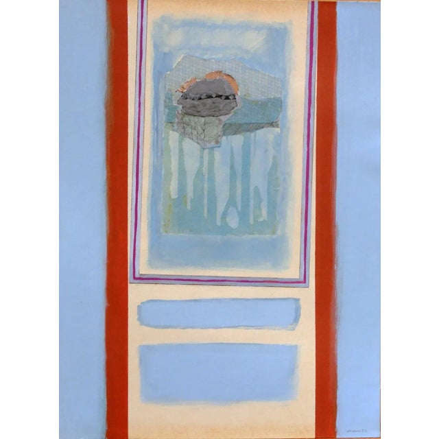 1960s "Silver Cloud" Abstract Mixed-Media Painting by Robert S. Moskowitz For Sale