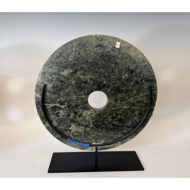 Chinese Antique Chinese Jade Bi Disc For Sale - Image 3 of 3