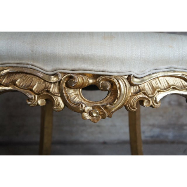 Mid 18th Century 8 Antique Swedish 18th Century Baroque French Louis XV Rococo Gilt Dining Chairs For Sale - Image 5 of 10