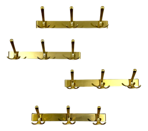 Vintage Aluminium Wall Coat Racks, 1960s, Set of 4