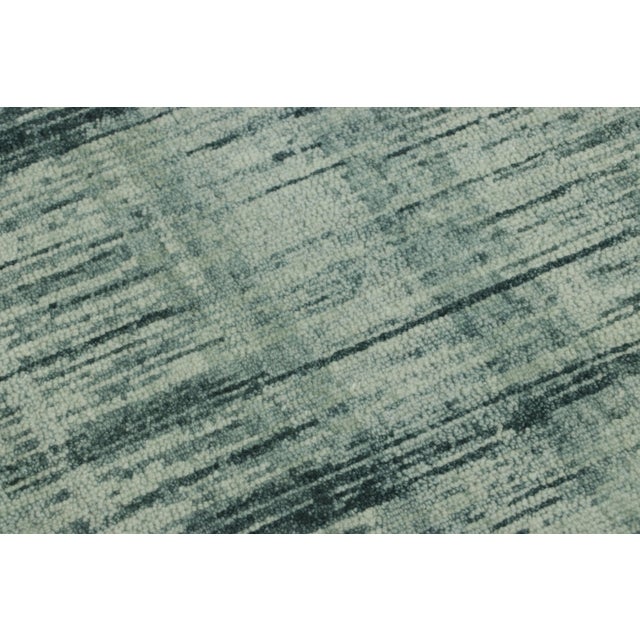 2020s Rug & Kilim's Modern Textural Rug in Sage Green and Teal With Abstract Design For Sale - Image 5 of 5