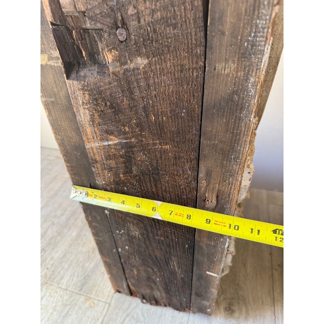 Almond Antique Georgian Wood Corbels Pair 33" Tall For Sale - Image 8 of 9