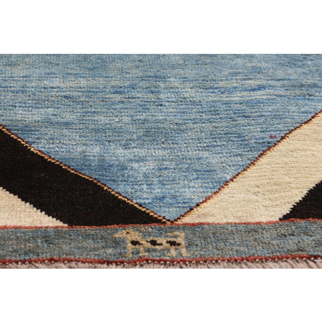 Late 20th Century Vintage Persian Gabbeh Rug, 03'06 X 06'02 For Sale - Image 5 of 10