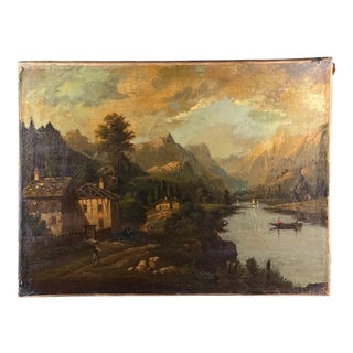 G. Wynant, European Romantic Landscape, 1800s, Oil on Canvas For Sale