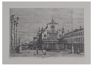 After Giovanni Antonio, Canal, View of the Church of San Giacomo Di Rialto in Venice, 1975, Photogravure