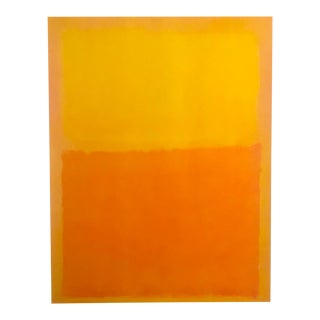 Mark Rothko Vintage 1990's Abstract Expressionist Offset Lithograph Print Poster " Orange and Yellow " 1956 For Sale
