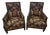 Mid 19th Century Attributed to Wesley Hall Vintage Upholstered Arm Chairs (2) For Sale
