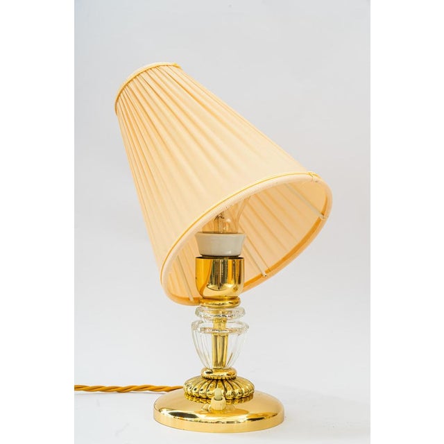 Metal Bakalowits Table Lamps with Fabric Shades, Vienna, 1950s, Set of 2 For Sale - Image 7 of 15