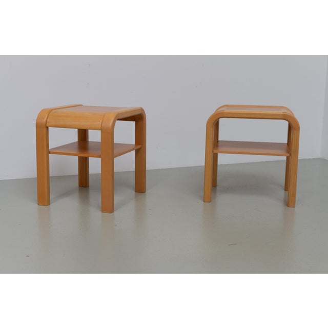 Danish Bedside Tables in Beech by Villy Nørgaard, 1980s, Set of 2 For Sale - Image 10 of 15