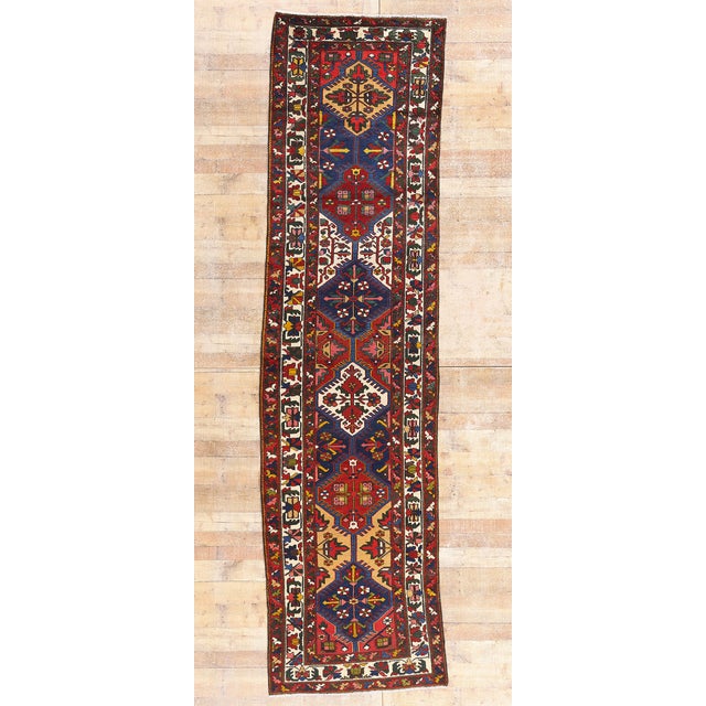 Antique Persian Bakhtiari Rug Runner, 03'02 X 13'00 For Sale - Image 10 of 10