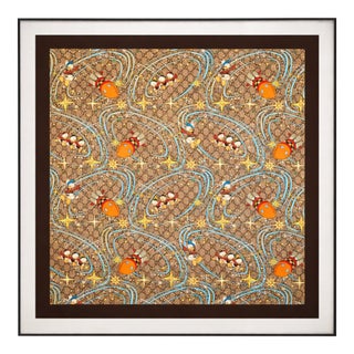 Framed Gucci Silk Scarf Disney Printed 2000s - Midnight Black Frame For Sale