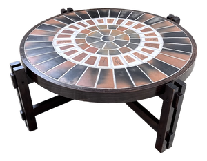 Round Terracotta Herbarium Coffee Table by Roger Capron, 1960s