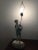 Antique Early 20th Century Mounted Painted Metal Boy Figure Lamp For Sale - Image 10 of 12