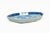 Antique Chinese porcelain hand-painted blue and white leaf-shaped scalloped dish in the traditional Canton Willow pattern...