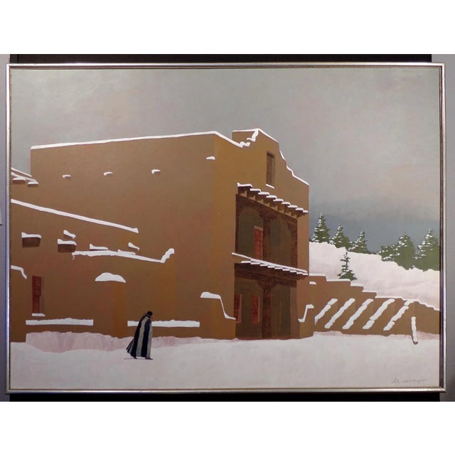"After the Snow" framed Original Acrylic Painting on Canvas by American artist Louis De Mayo. Framed Size: 37" x 49",...