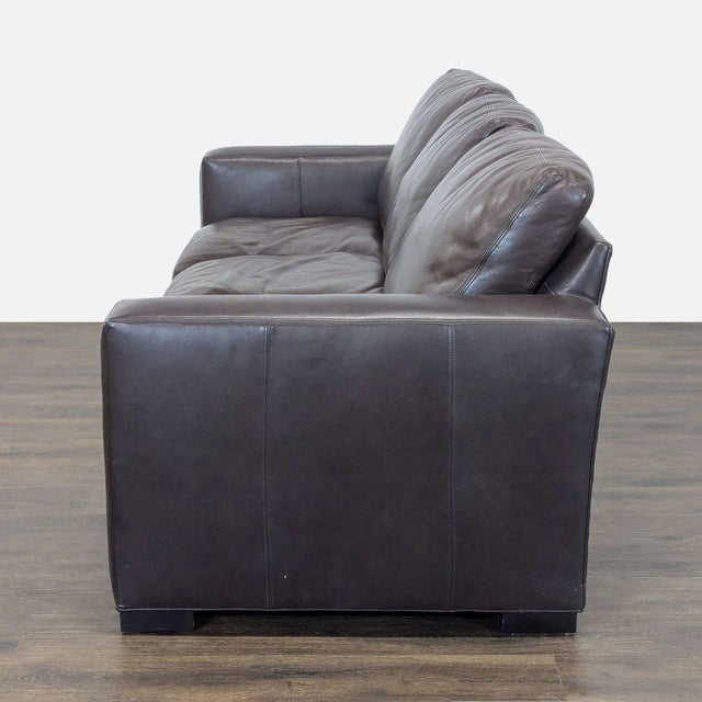 Room & Board Room & Board Metro Dark Brown Leather Sleeper Sofa For Sale - Image 4 of 9