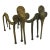 Pair Vintage West African Dogon Style Lost-Wax Brass Elephant Sculptures For Sale