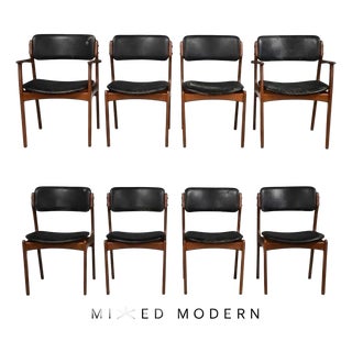 1960s Danish Modern Teak Dining Chairs by Erik Buch - Set of 8 For Sale