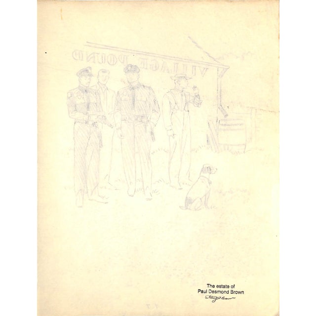 Art Sz: 11"H x 8 3/8"W 1944 Provenance stamp on verso: The Estate of Paul Desmond Brown *Book sold separately*