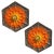 German Orange Hex-Shaped Ceramic Wall Lights, 1970, Set of 2 For Sale - Image 10 of 10
