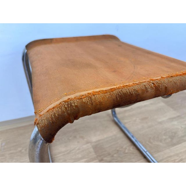Bauhaus Tubular Chrome Steel Stool from Eisengarn, 1930 For Sale - Image 4 of 11