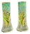 Art Nouveau Satin Glass Lily of the Valley Vases from Legras, 1890s, Set of 2 For Sale