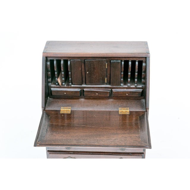 English Antique Salesman Sample English Slant Front Chest of Drawers For Sale - Image 3 of 12