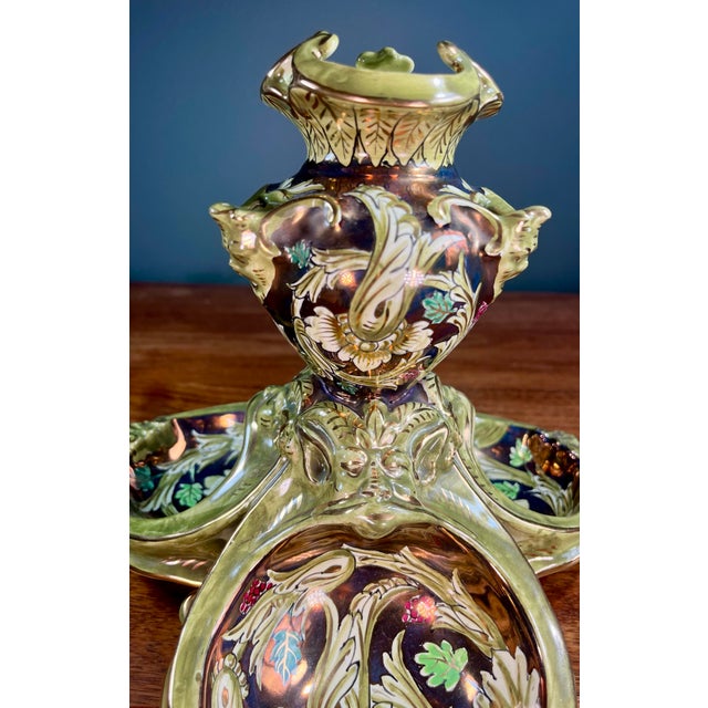 Cantagalli Antique Cantagalli Lustre Majolica Centerpiece For Sale - Image 4 of 11