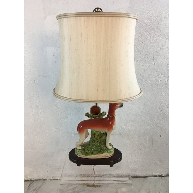 Antique Staffordshire Lamp For Sale In Charleston - Image 6 of 7