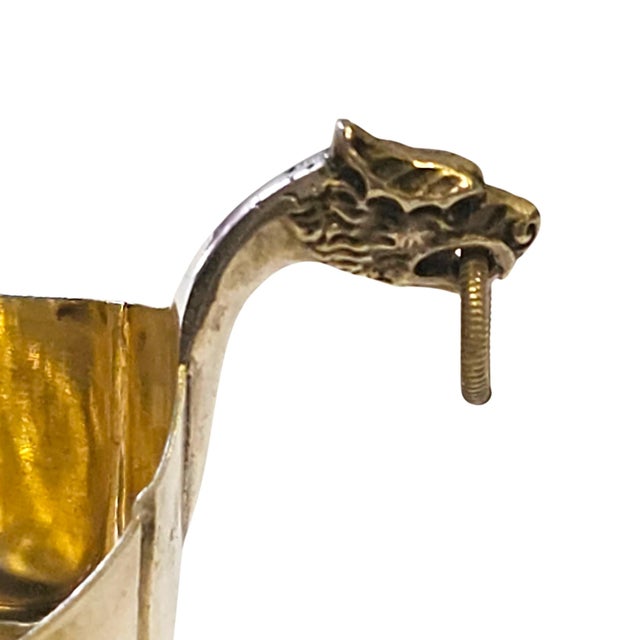 Early 20th Century Marius Hammer 830s Silver-Gilt Viking Longship Salt Cellar For Sale In San Francisco - Image 6 of 14