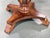 Brown Vintage Mahogany Compass Star Inlaid Accent Table With Carved Pedestal Base For Sale - Image 8 of 8