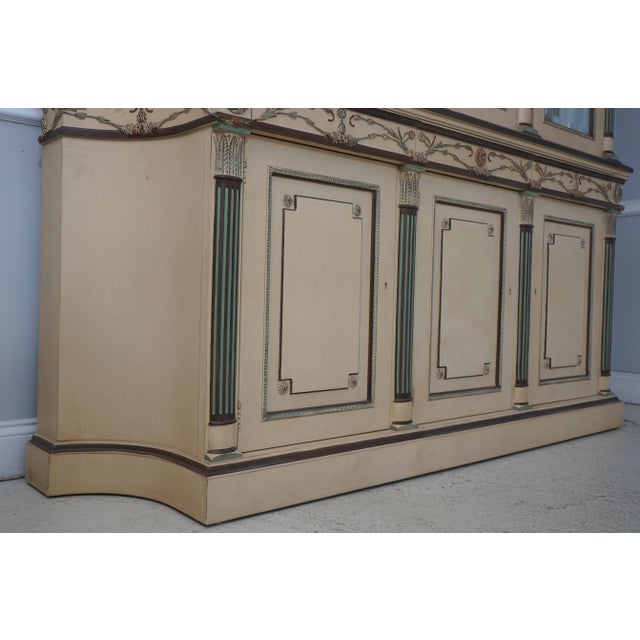White Ej Victor Newport Collection Neoclassical Breakfront For Sale - Image 8 of 18