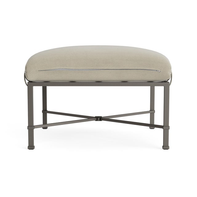 Brown Jordan Brown Jordan Venetian Ottoman, Mica frame with Fusion Meadow fabric For Sale - Image 4 of 11