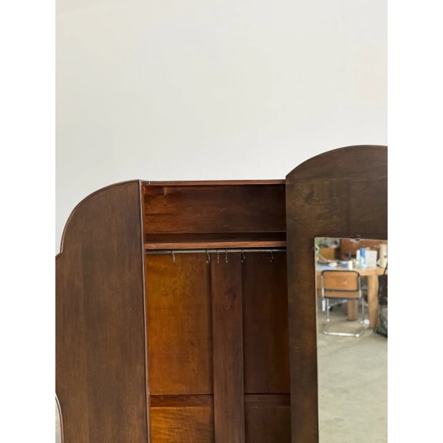 Art Deco 1950s Art Deco Walnut Armoire For Sale - Image 3 of 17