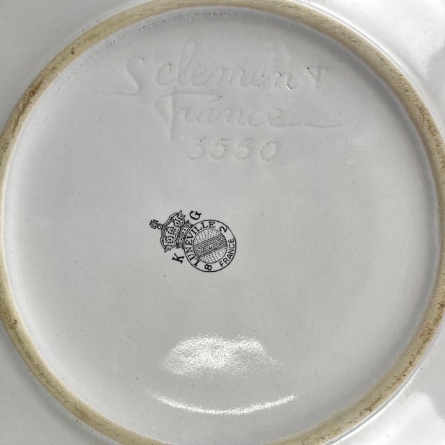 Ceramic Square Salad Bowl Réverbère Model with Pink Pattern by Kg Lunéville, 1980s For Sale - Image 7 of 8