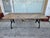 Industrial Farmhouse Wood Table With Cast Iron Legs For Sale - Image 9 of 9