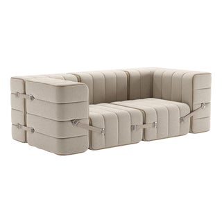 2-Seater Modular Sofa with Armrests in Sera Fabric by Ambivalenz, Set of 7 For Sale